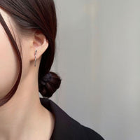 Asymmetry Geometry Wave Sterling Silver Earrings