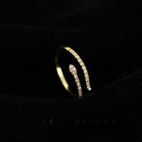 Mini Snake Cubic Zirconia Adjustable Ring