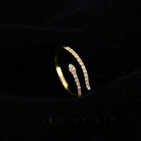 Mini Snake Cubic Zirconia Adjustable Ring