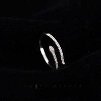 Mini Snake Cubic Zirconia Adjustable Ring