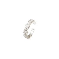 Irregular Crystal River 925 Sterling Silver Adjustable Ring