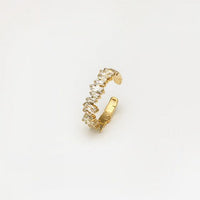 Irregular Crystal River 925 Sterling Silver Adjustable Ring