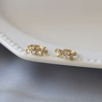Girl Flowers 925 Sterling Silver Hoop Earrings
