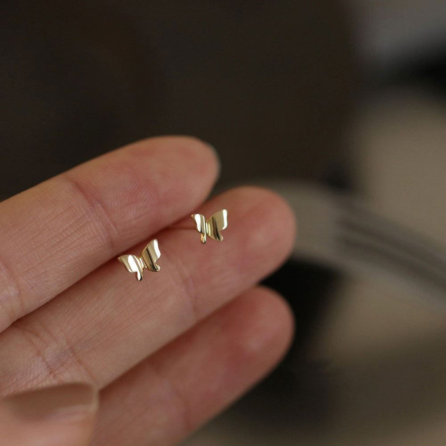 Mini Butterfly 925 Sterling Silver Stud Earrings