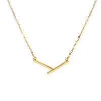 Simple V Letter 925 Sterling Silver Necklace