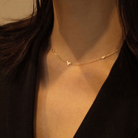 Heart Chain Necklace, 925 Sterling Silver