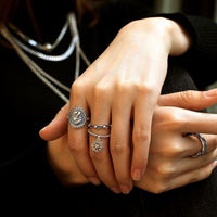 Vintage Twisted Portrait Rudder Stars Ring