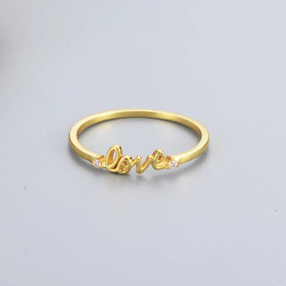 Dainty Love Stackable Ring in Sterling Silver