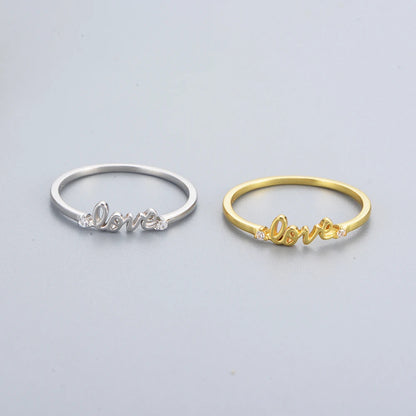 Dainty Love Stackable Ring in Sterling Silver