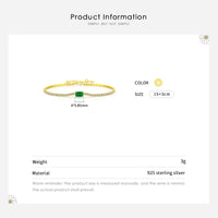Gold Plated Sterling Silver Vintage Green Bracelet
