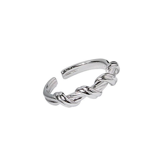 Classic Twisted Sterling Silver Adjustable Ring