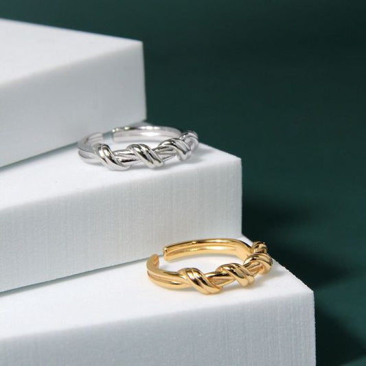 Classic Twisted Sterling Silver Adjustable Ring