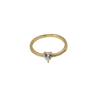 Crystal Heart Sterling Silver Ring