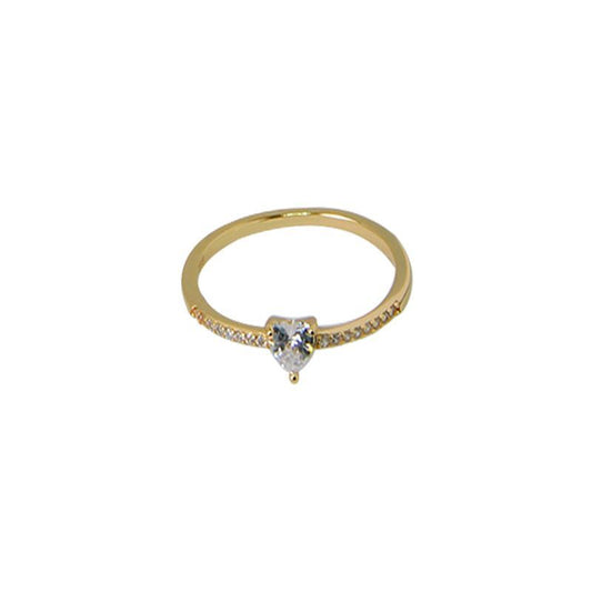 CZ Heart Sterling Silver Ring