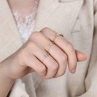Crystal Heart Sterling Silver Ring