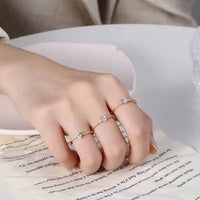 Crystal Heart Sterling Silver Ring