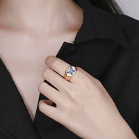Classic Clover Butterfly Daisy Tulips 925 Sterling Silver Adjustable Ring