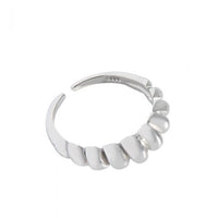 Twisted Croissants 925 Sterling Silver Adjustable Ring