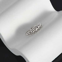 Twisted Croissants 925 Sterling Silver Adjustable Ring