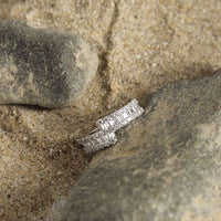 Double Layer Micro-Set 925 Sterling Silver Adjustable Ring