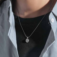 Oval Natural Moonstone 925 Sterling Silver Necklace
