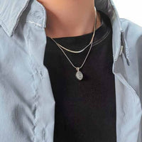 Oval Natural Moonstone 925 Sterling Silver Necklace