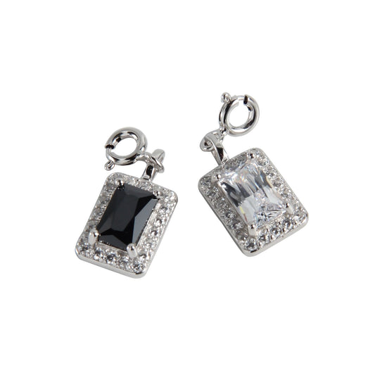 Elegant Geometry Rectangle CZ Necklace