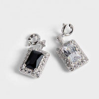 Elegant Geometry Rectangle Crystal Necklace