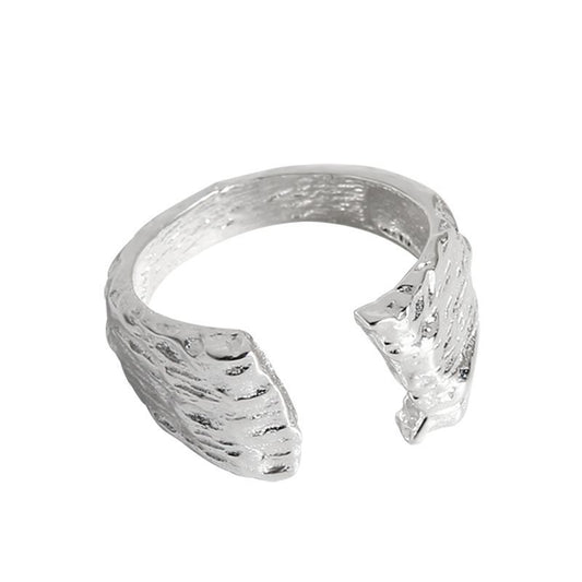 Vintage Minimalism Irregular 925 Sterling Silver Adjustable Ring