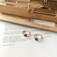Simple Geometry Oval Crystal 925 Sterling Silver Adjustable Ring