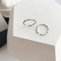Minimalism Hollow Adjustable 925 Sterling Silver Ring