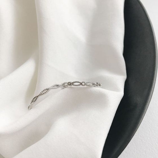 Minimalism Hollow Adjustable 925 Sterling Silver Ring