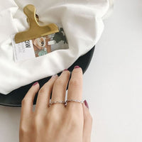 Minimalism Hollow Adjustable 925 Sterling Silver Ring
