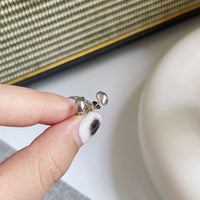 Irregular Stone Sterling Silver Stud Earrings