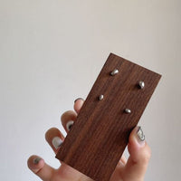 Irregular Stone Sterling Silver Stud Earrings