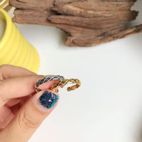 Diamond Pattern Adjustable 925 Sterling Silver Ring