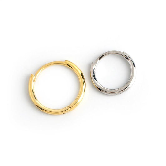 Mini Circle 925 Sterling Silver Huggie Earrings