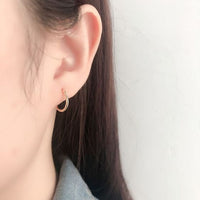 Mini Circle 925 Sterling Silver Huggie Earrings
