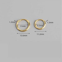 Mini Circle 925 Sterling Silver Huggie Earrings