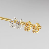 Hollow Chain Crystal Leverback Earrings in 925 Sterling Silver