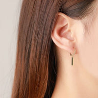 Casual Geometry Stick Hoop Earrings in 925 Sterling Silver