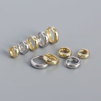 Minimalism Small Circle Sterling Silver Huggie Hoop Earrings