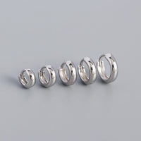 Minimalism Small Circle Sterling Silver Huggie Hoop Earrings