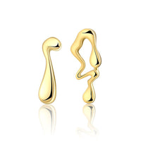Asymmetry Hollow Geometry Waterdrop Earrings
