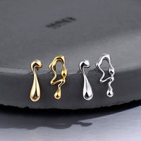 Asymmetry Hollow Geometry Waterdrop Earrings