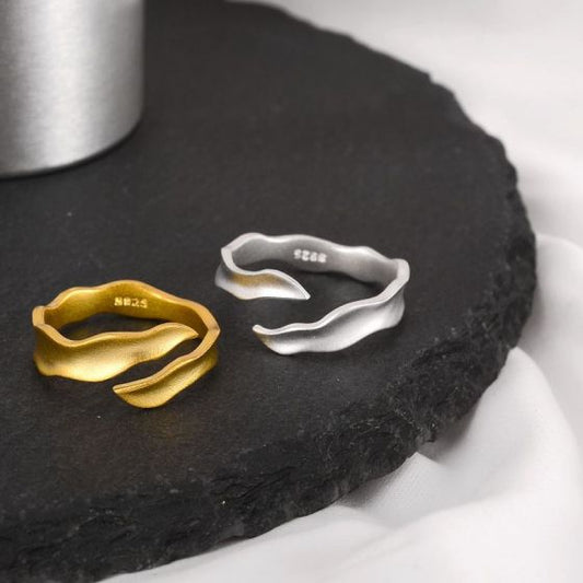 Wave Cloud Adjustable Ring 925 Sterling Silver