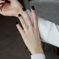 Wave Cloud Adjustable Ring 925 Sterling Silver