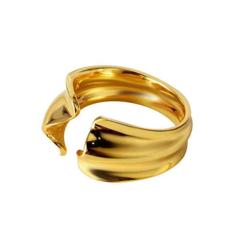 Men's Geometry Folding 925 Sterling Silver Adjustable Ring