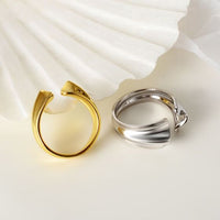 Men's Geometry Folding 925 Sterling Silver Adjustable Ring