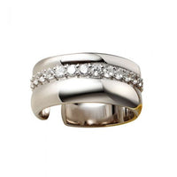 ClassicCZ Wide Adjustable 925 Sterling Silver Ring